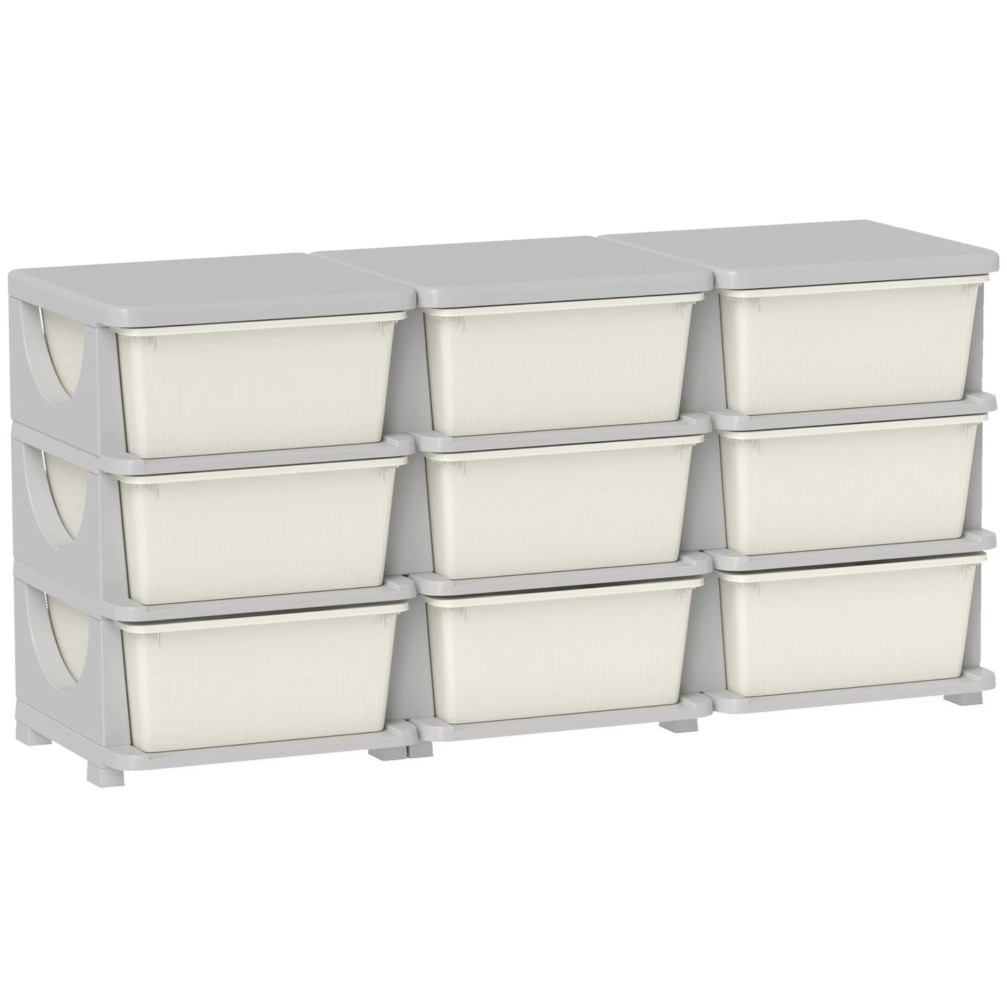 Kids Storage Units with Drawers 3 Tier Chest Dresser Tower