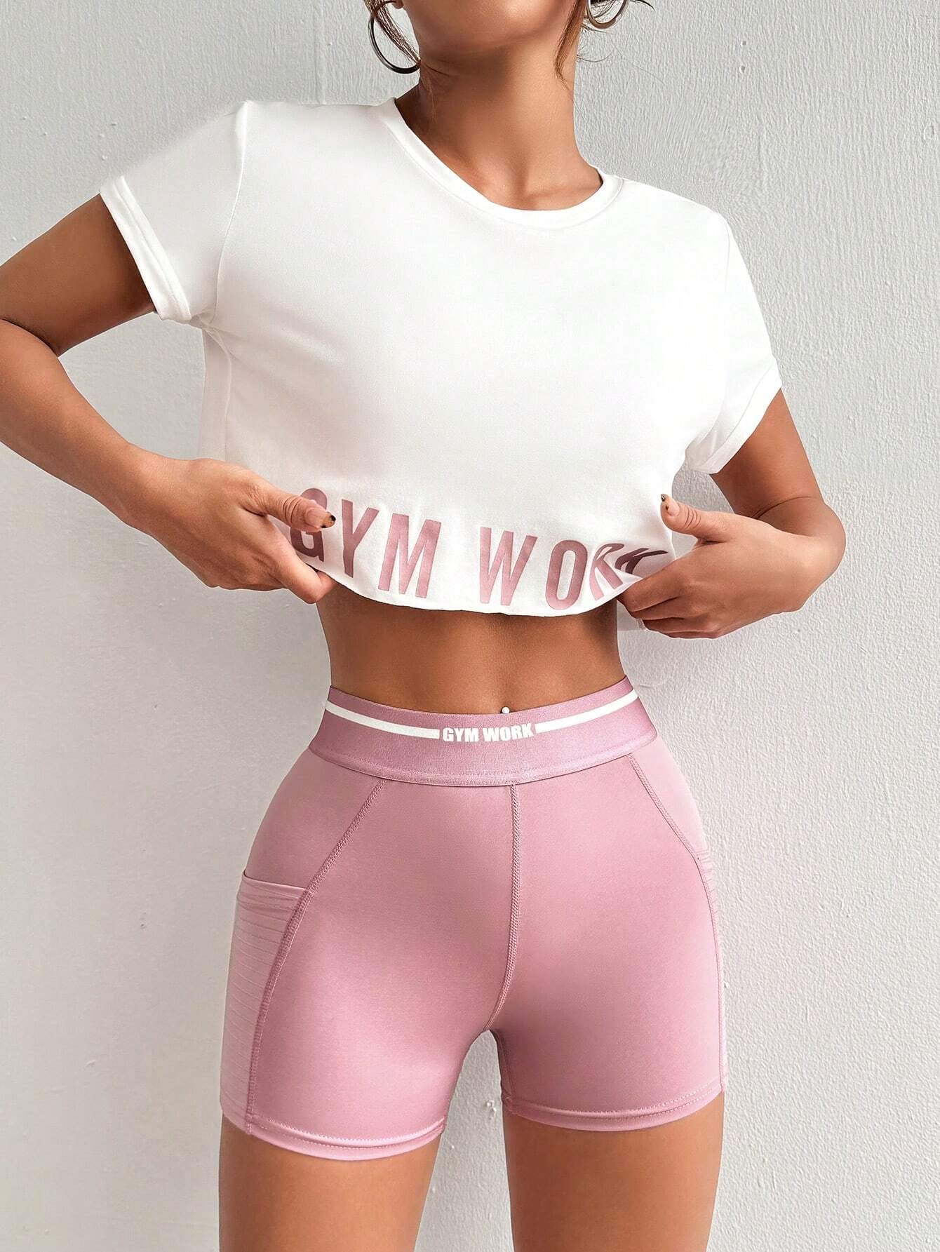 Sovereign Charm Women Letter Printed Tank Top and Short Leggings Casual Sportswear Suit Workout Women Setwomen Workout Set Gym Women Outfit