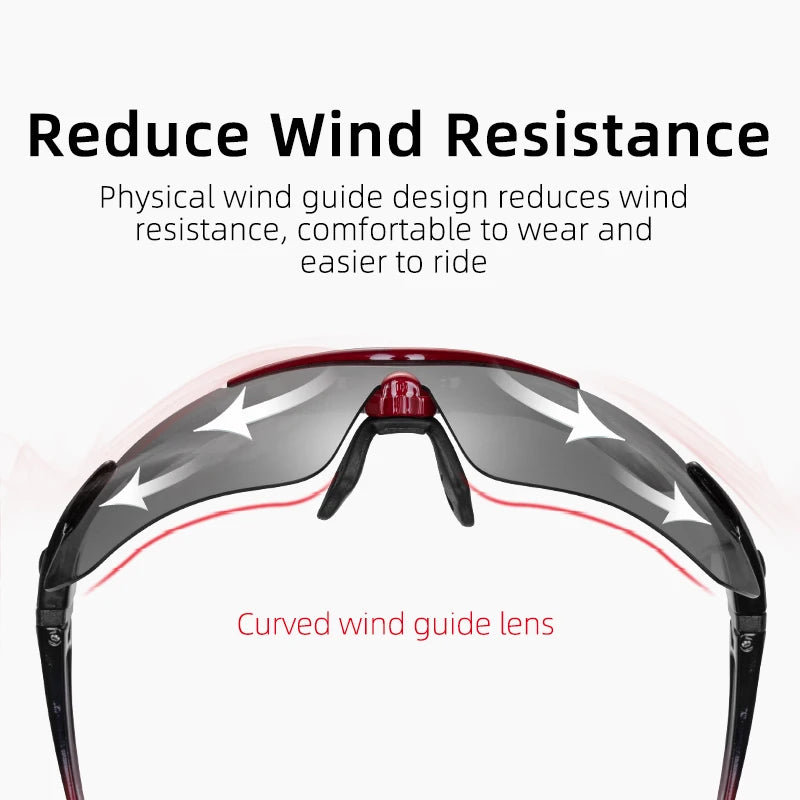 Cycling Polarized Glasses Bike Photochromic Outdoor Sports Sunglasses MTB PC Goggles Eyewear 5/3 Lens Bicycle Accessory