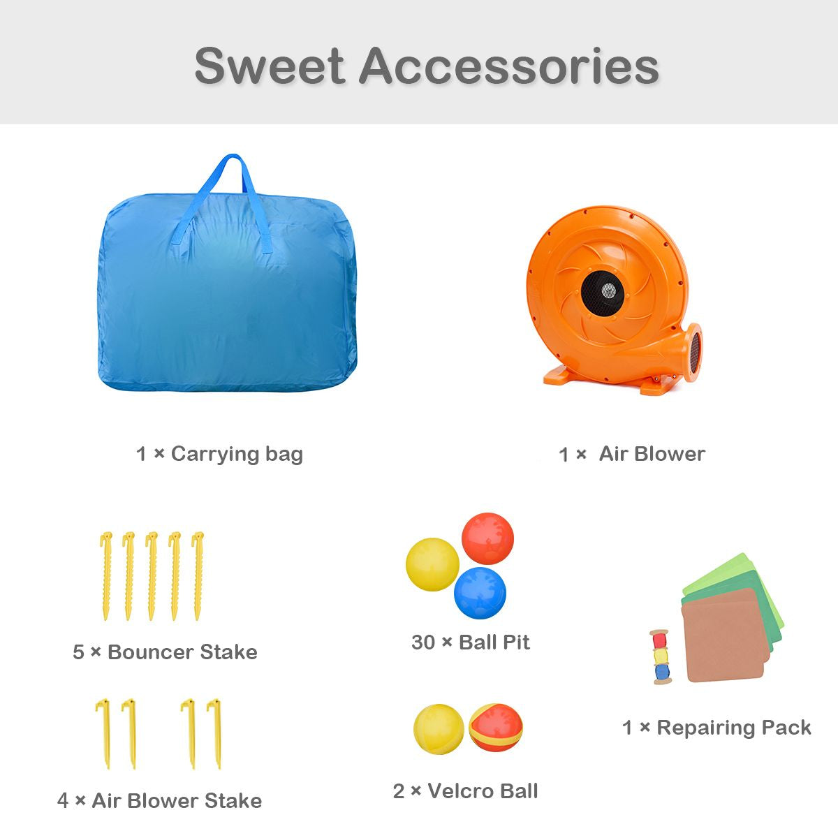 Inflatable Bounce House with Slides and Climbing Wall with Air Blower