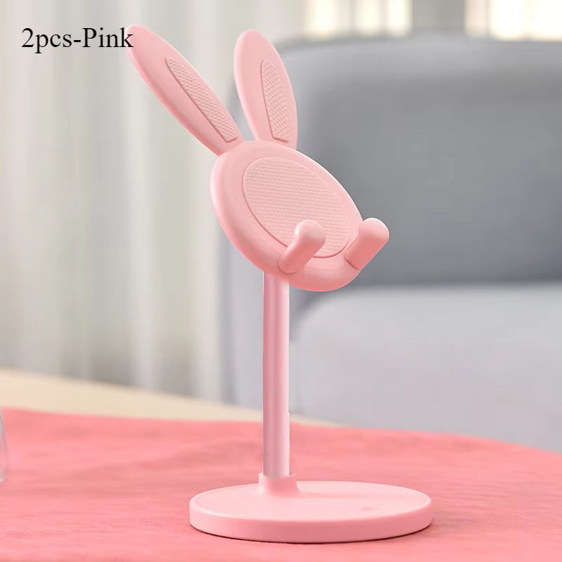 The Cute Rabbit Mobile Phone Stand Desktop Can Lift and Adjust the Desktop Phone Accessories Phone Stand Phone Grip