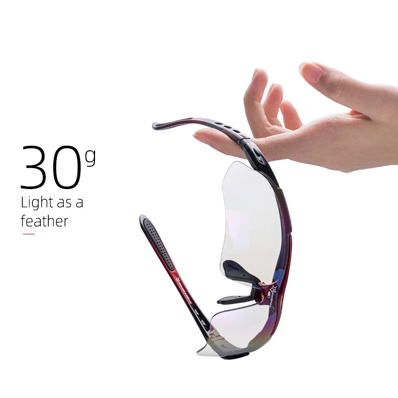Cycling Polarized Glasses Bike Photochromic Outdoor Sports Sunglasses MTB PC Goggles Eyewear 5/3 Lens Bicycle Accessory