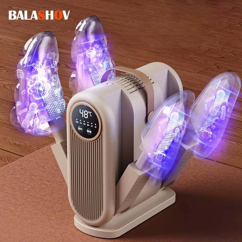 Foldable Shoe Dryer Electric Shoe and Boot Dryer Timing Control Household Shoe Warmer Portable Heater for Socks Boots