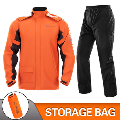 Professional Motorcycle Rain Suit for Rainstorm Protection - Jacket and Pants for Camping, Hiking, Fishing, and Riding
