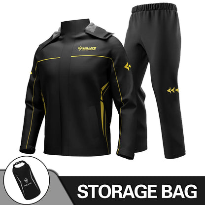 Professional Motorcycle Rain Suit for Rainstorm Protection - Jacket and Pants for Camping, Hiking, Fishing, and Riding