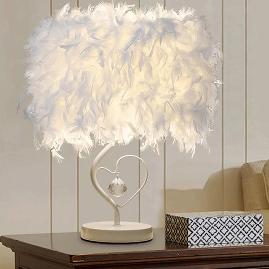 Maldonado 37Cm Modern and Chic Feather Table Lamp