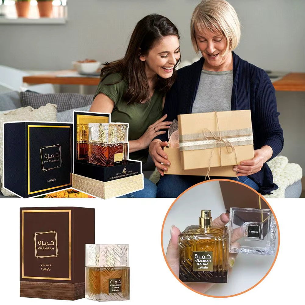 100Ml Lattafa Khamrah Qahwa 3.4 Oz Eau De Toilette for Men and Women Perfume Middle East Arab Dubai Perfume