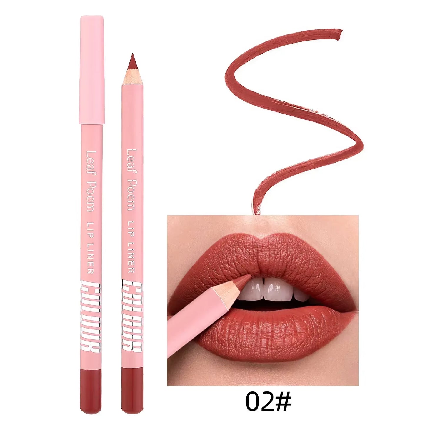 12 Color Nude Matte Lipstick Pencil Long-Lasting Waterproof Lip Pencil High Pigmented Lip Liner Lip Makeup Tool