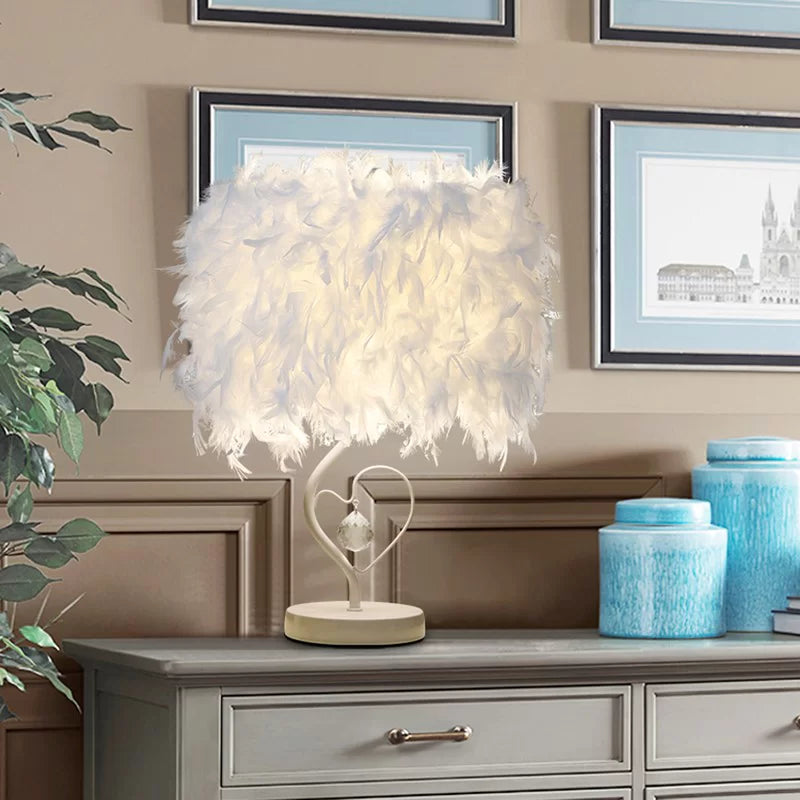 Maldonado 37Cm Modern and Chic Feather Table Lamp