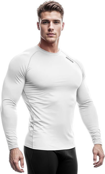 4, 3, 2 or 1 Pack Men'S Compression Shirts Top Long Sleeve Sports Baselayer Workout Running Athletic Active