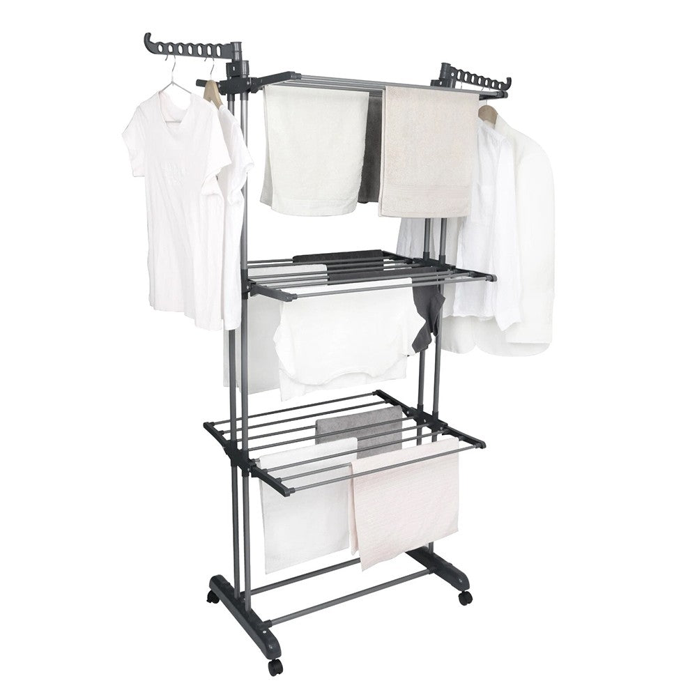 4 Tier Foldable Clothes Airer Rack Indoor Outdoor Dryer Laundry Dry Rail Hanger