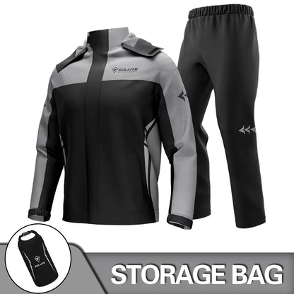 Professional Motorcycle Rain Suit for Rainstorm Protection - Jacket and Pants for Camping, Hiking, Fishing, and Riding