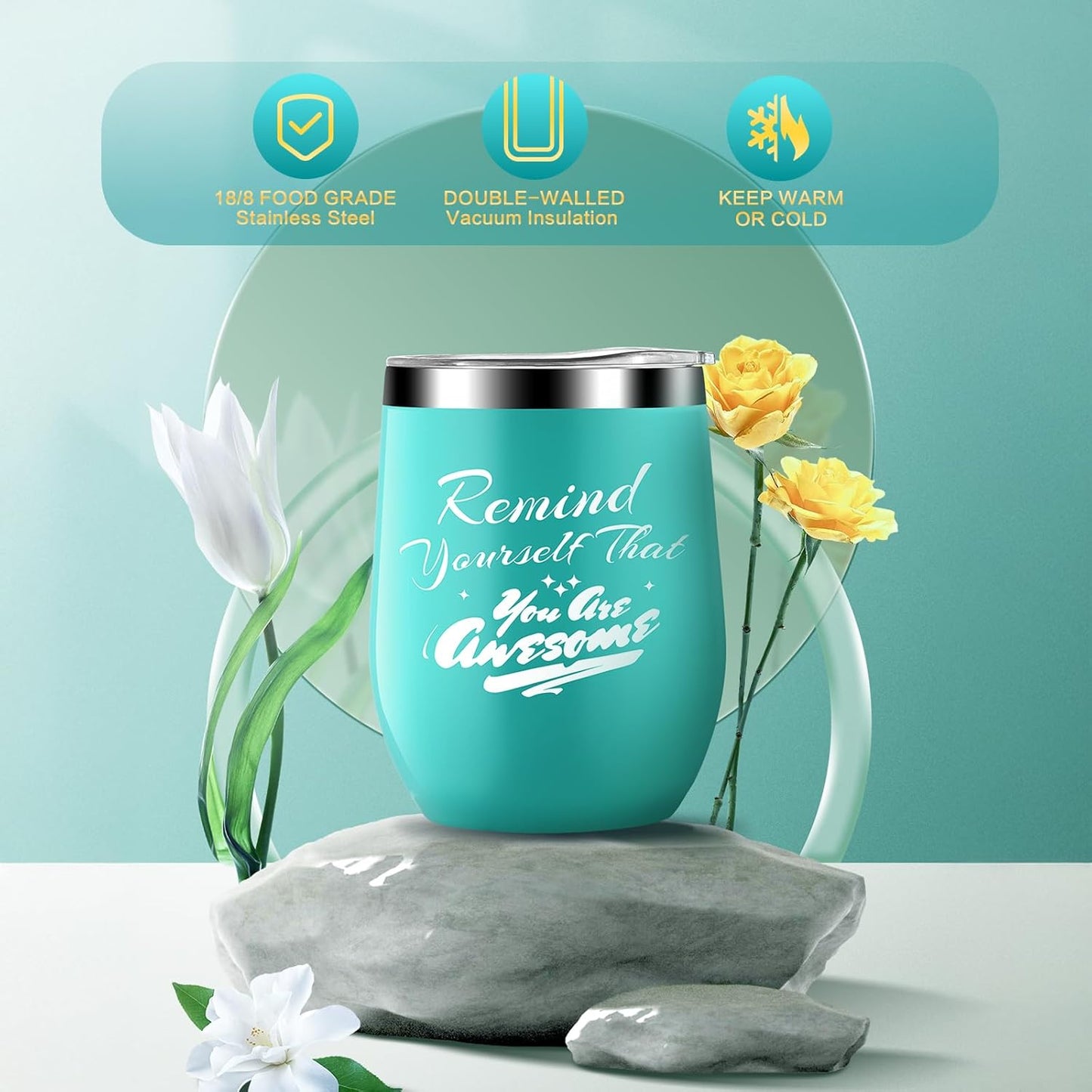 Birthday Gifts for Women, Thinking of You Gift Care Package with Luxury Flannel Blanket for Women Mom Her Wife Friends Sister, Blue Self Care Spa Relaxing Baskets for Christmas Valentines Mothers Day