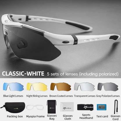 Cycling Polarized Glasses Bike Photochromic Outdoor Sports Sunglasses MTB PC Goggles Eyewear 5/3 Lens Bicycle Accessory