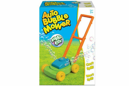 Kids Auto Bubble Lawn Mower Machine Blower Garden Party Toddler Toy Fun Gift
