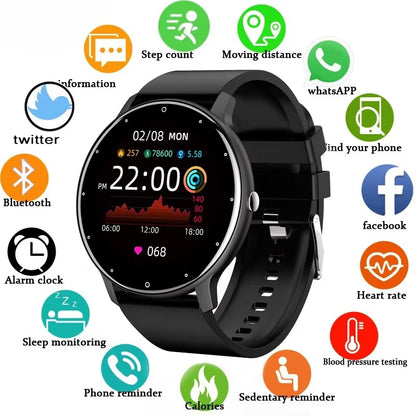2025 Waterproof Smart Watch for Men and Women - Heart Rate Monitor, Fitness Tracker, and Stylish Gift for All Occasions