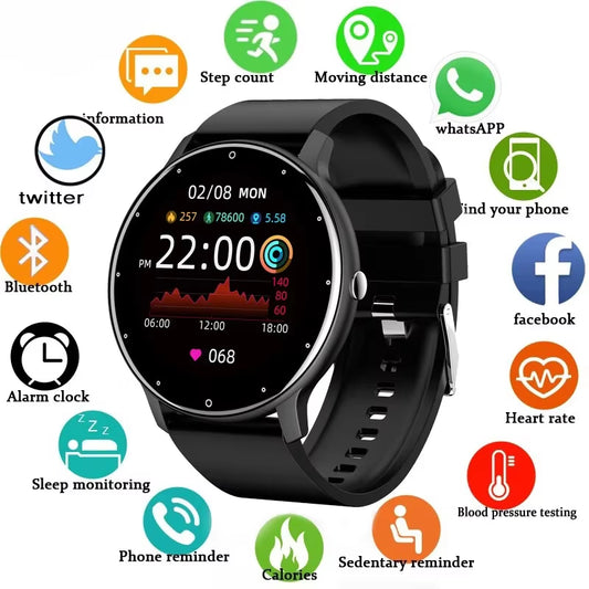 2025 Waterproof Smart Watch for Men and Women - Heart Rate Monitor, Fitness Tracker, and Stylish Gift for All Occasions