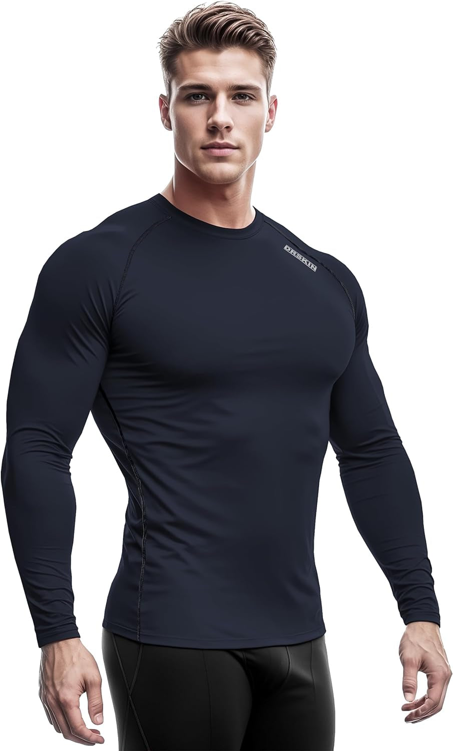 4, 3, 2 or 1 Pack Men'S Compression Shirts Top Long Sleeve Sports Baselayer Workout Running Athletic Active