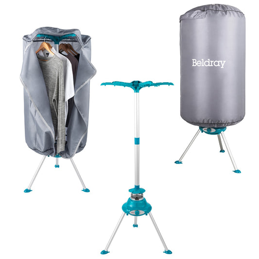 Beldray Electric Heated Clothes Dryer & Cover Indoor Use Lightweight 900/1000W