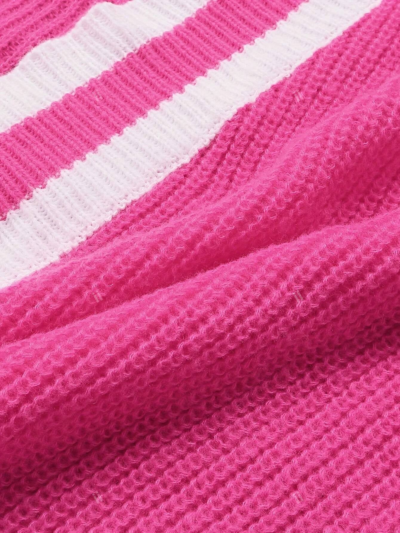 Plus Size Color Block Striped Long Cardigan, Casual for Spring & Autumn