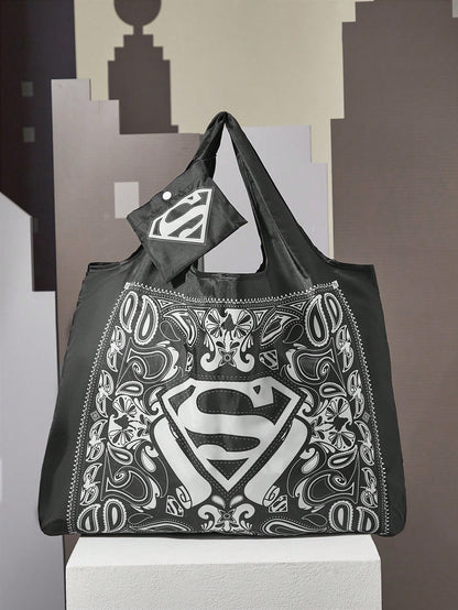 SUPERMAN X  1Pc Print Fashionable Black Tote Bag