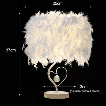 Maldonado 37Cm Modern and Chic Feather Table Lamp