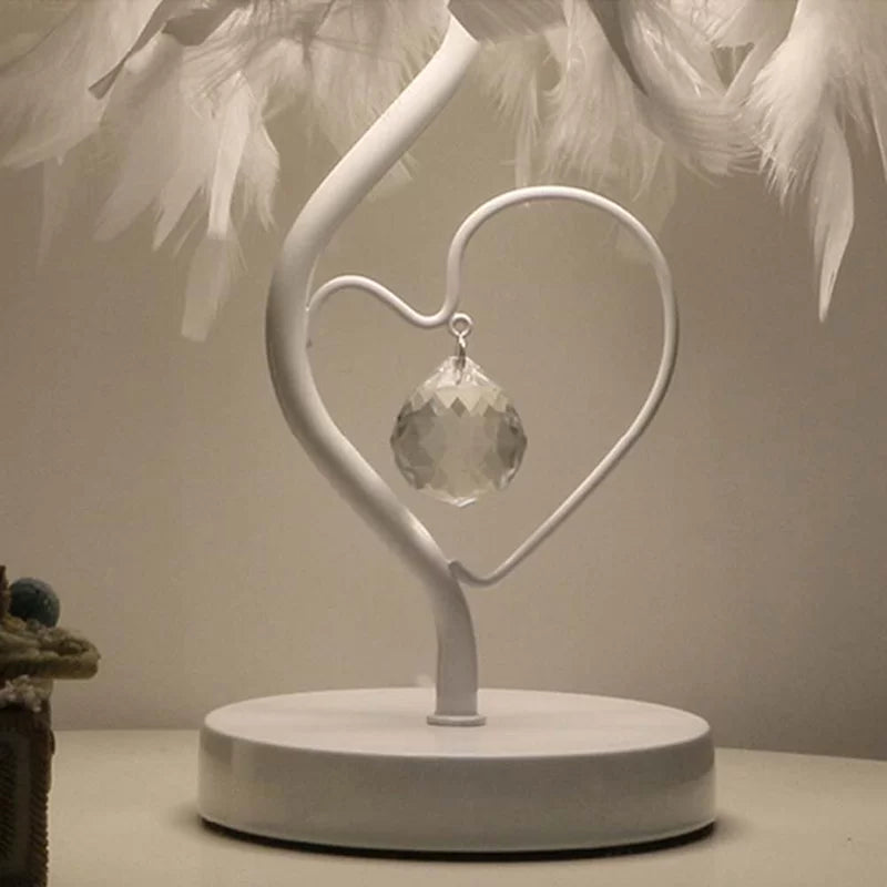 Maldonado 37Cm Modern and Chic Feather Table Lamp