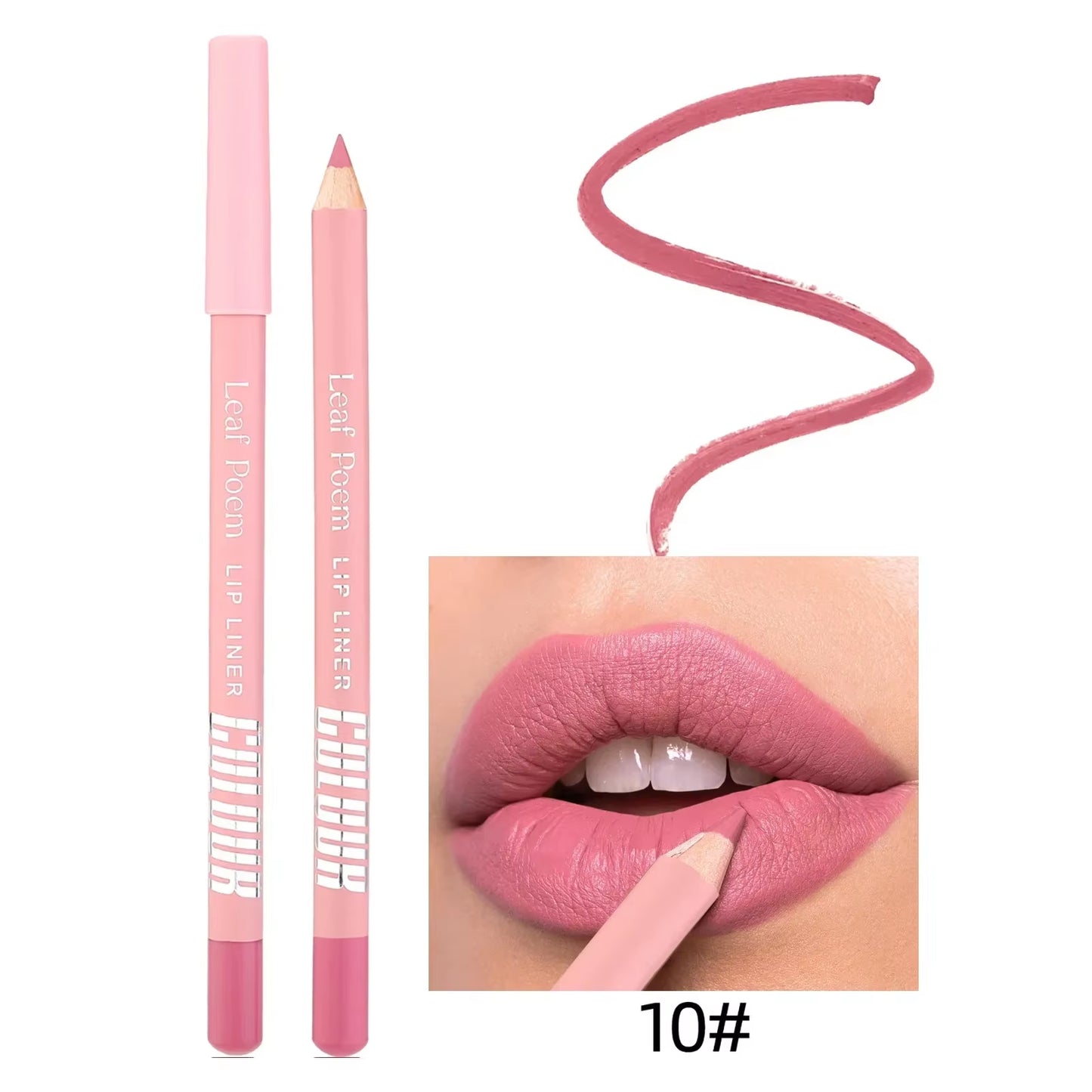 12 Color Nude Matte Lipstick Pencil Long-Lasting Waterproof Lip Pencil High Pigmented Lip Liner Lip Makeup Tool