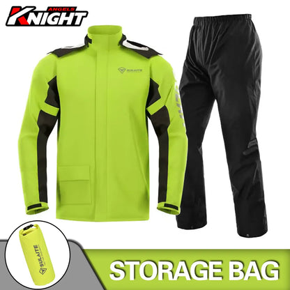 Professional Motorcycle Rain Suit for Rainstorm Protection - Jacket and Pants for Camping, Hiking, Fishing, and Riding