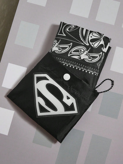 SUPERMAN X  1Pc Print Fashionable Black Tote Bag