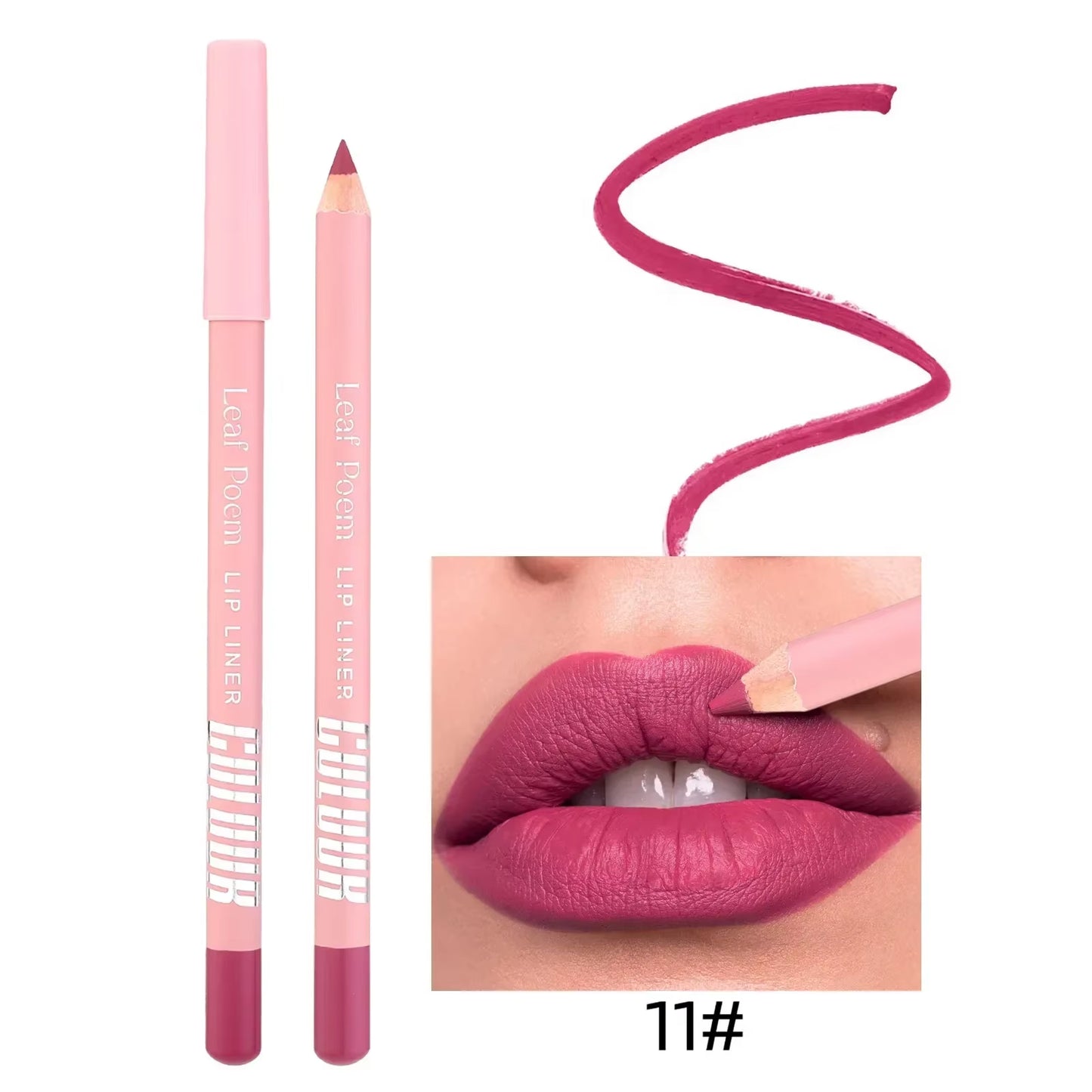 12 Color Nude Matte Lipstick Pencil Long-Lasting Waterproof Lip Pencil High Pigmented Lip Liner Lip Makeup Tool
