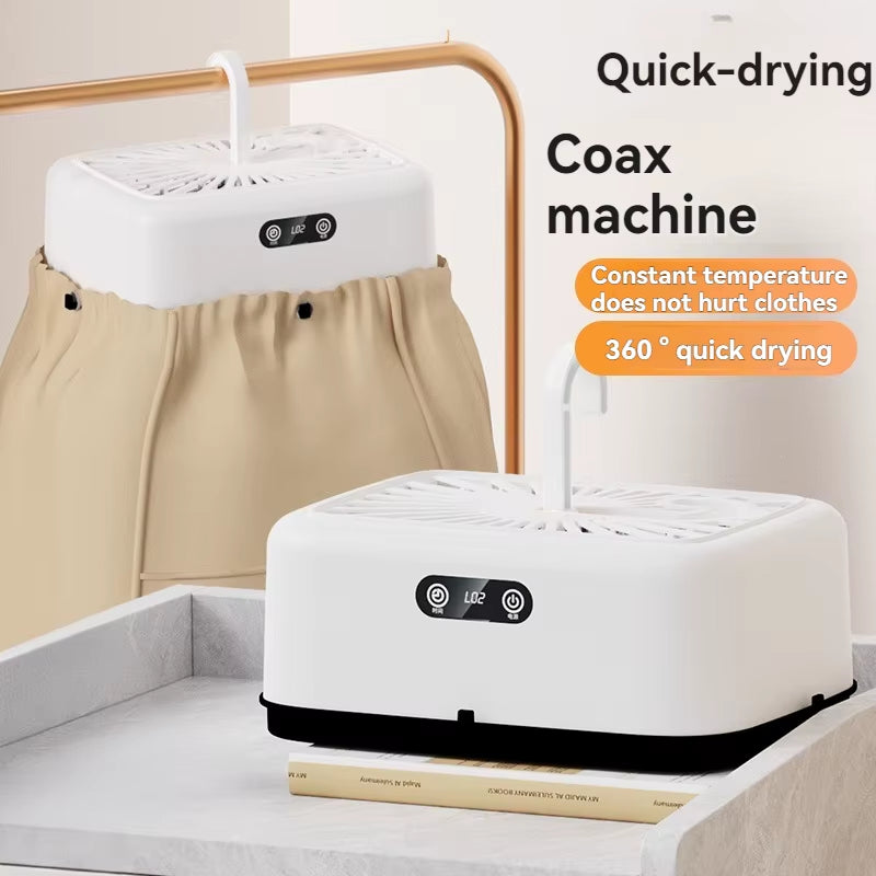 New Mini Portable Dryer Foldable Electric Dryer Intelligent Timed Fast Drying Household Cabinet with Drying Bag Compact Travel