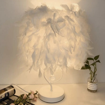 Maldonado 37Cm Modern and Chic Feather Table Lamp