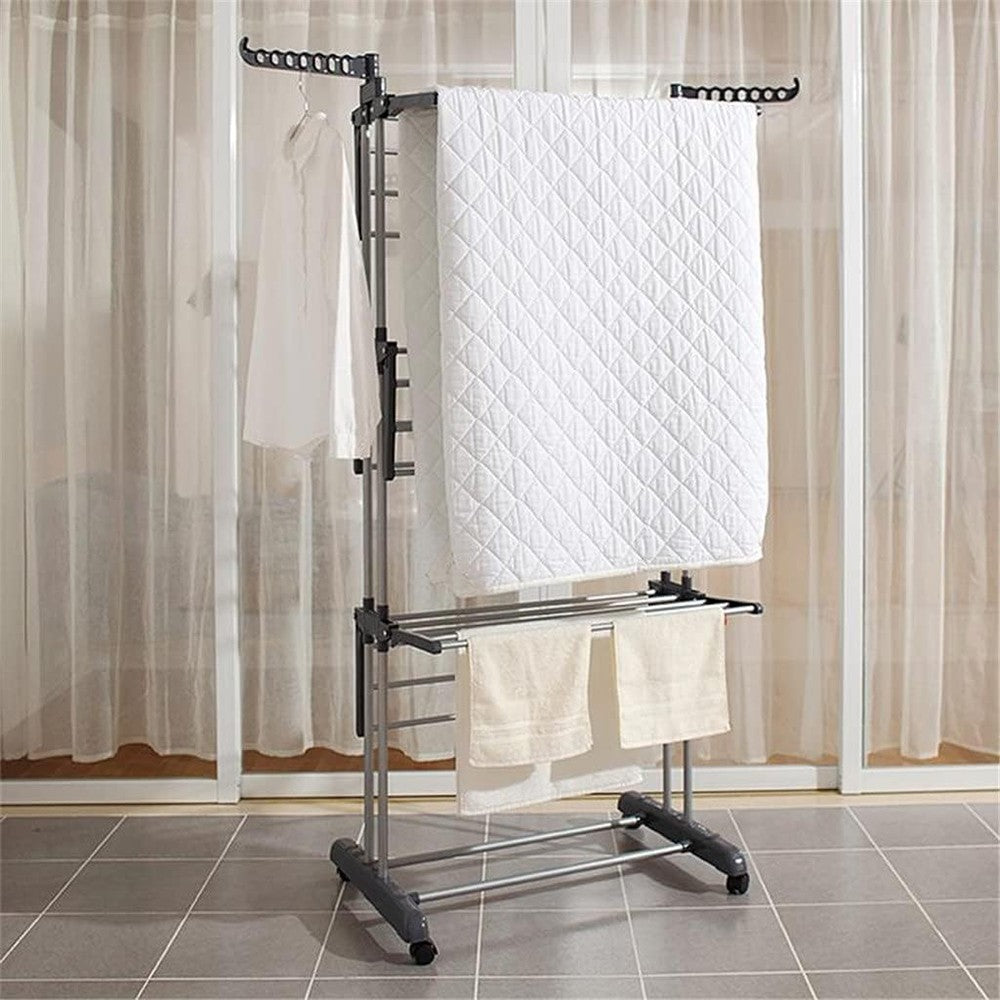 4 Tier Foldable Clothes Airer Rack Indoor Outdoor Dryer Laundry Dry Rail Hanger