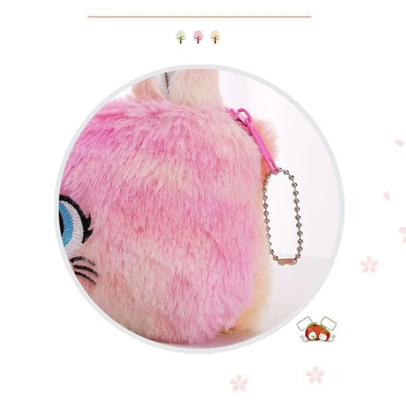 Kawaii Cat Large-Capacity Zipper Pencil Bag, Beautiful Cartoon Creative Plush Pencil Bag for Girls Stationery Storage Bag