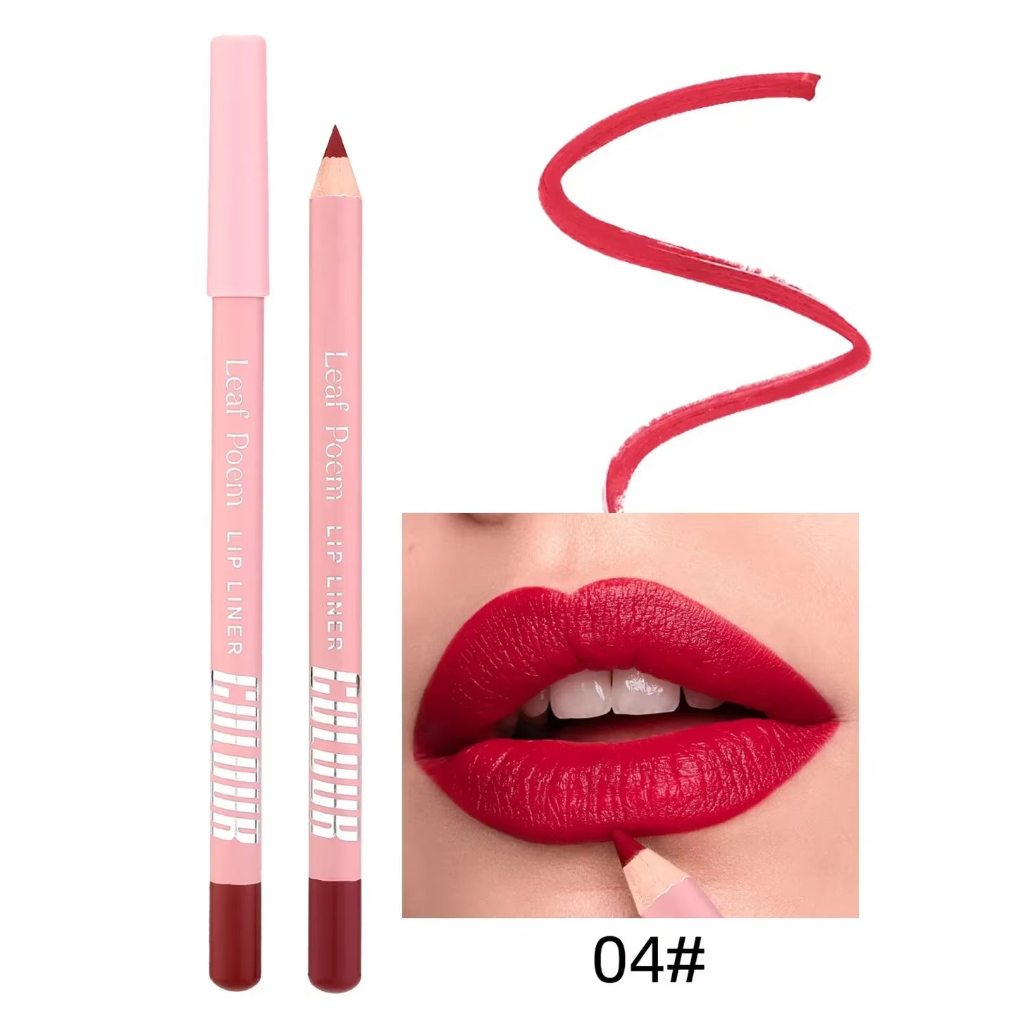 12 Color Nude Matte Lipstick Pencil Long-Lasting Waterproof Lip Pencil High Pigmented Lip Liner Lip Makeup Tool