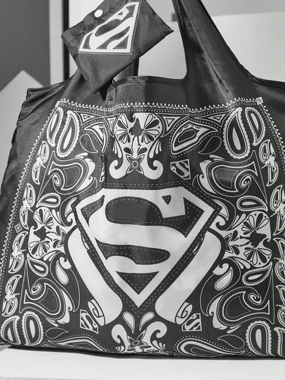 SUPERMAN X  1Pc Print Fashionable Black Tote Bag