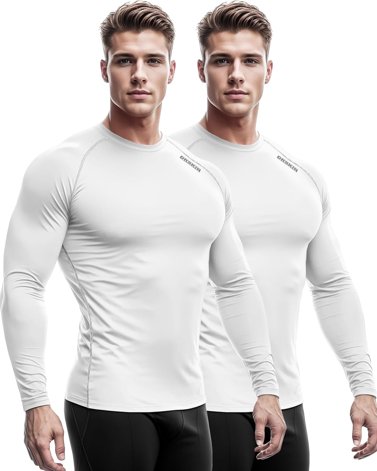 4, 3, 2 or 1 Pack Men'S Compression Shirts Top Long Sleeve Sports Baselayer Workout Running Athletic Active
