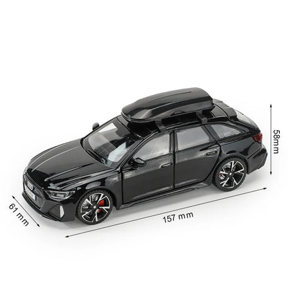 1/32 Audi RS6 Toy Car Model with Sound Light Doors Opened Alloy Diecast Model Vehicle Collection Toy for Boy Adult Festival Gift