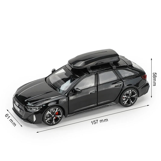 1/32 Audi RS6 Toy Car Model with Sound Light Doors Opened Alloy Diecast Model Vehicle Collection Toy for Boy Adult Festival Gift