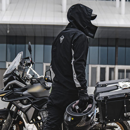 Professional Motorcycle Rain Suit for Rainstorm Protection - Jacket and Pants for Camping, Hiking, Fishing, and Riding