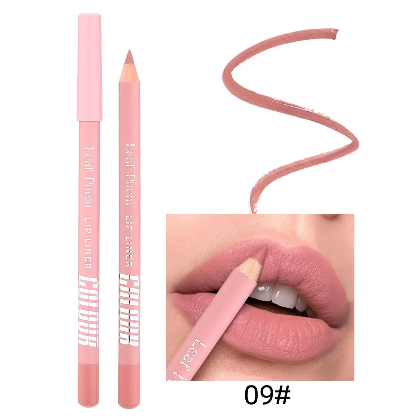 12 Color Nude Matte Lipstick Pencil Long-Lasting Waterproof Lip Pencil High Pigmented Lip Liner Lip Makeup Tool