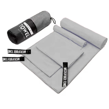 3PCS Quick Dry Beach Towel, Microfiber Travel Towel 3 Size in 1 Pack,Fast Drying Towel Set for Camping, Beach, Gym, Sports, Yoga