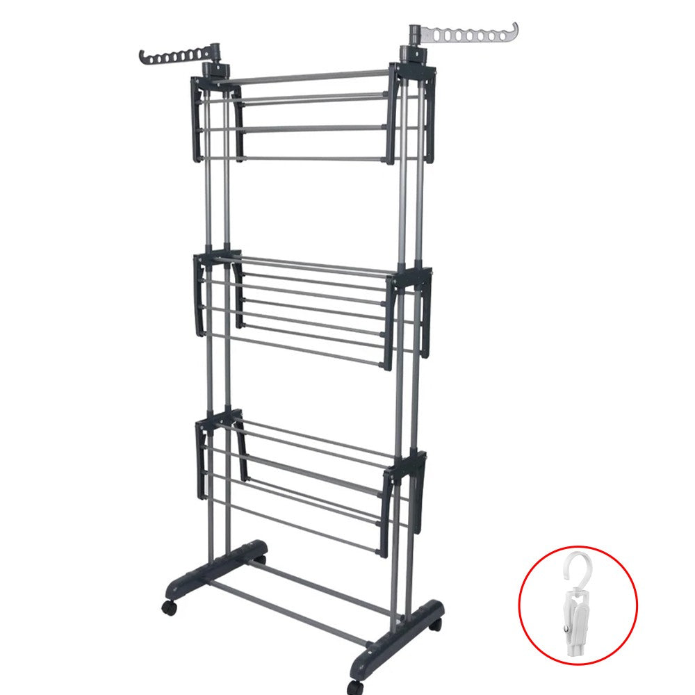4 Tier Foldable Clothes Airer Rack Indoor Outdoor Dryer Laundry Dry Rail Hanger